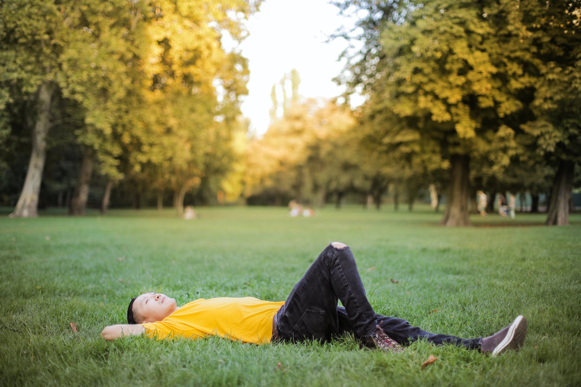 Woman breathing fresh air