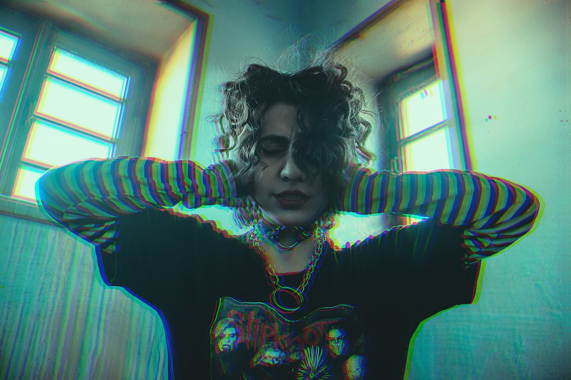 Young woman with ADHD experiencing a meltdown opt